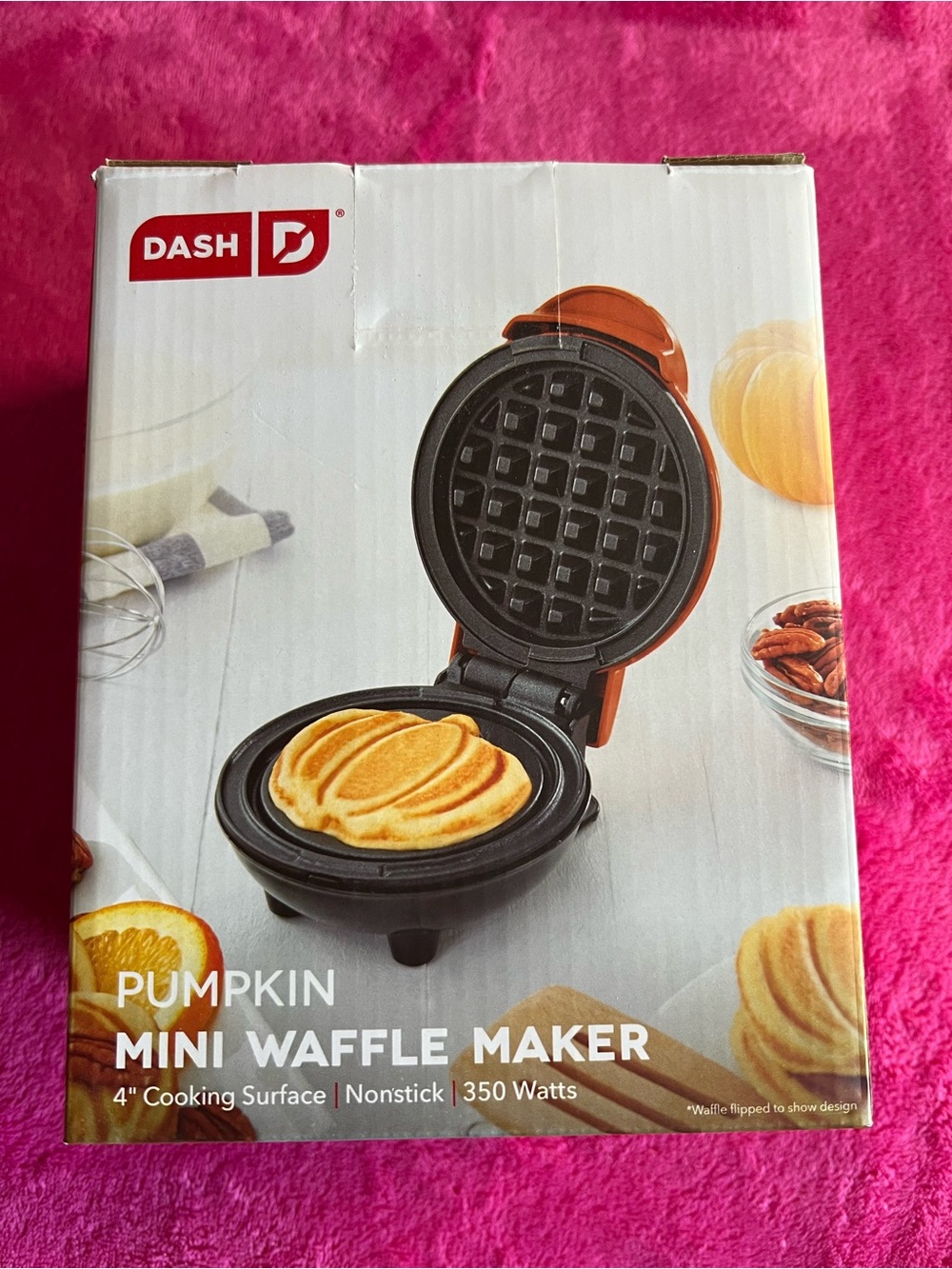 Dash Mini Pumpkin Waffle Maker